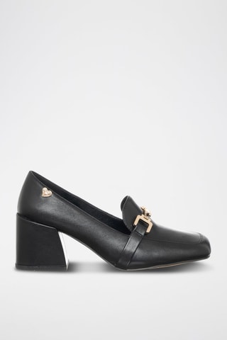 Mocassins de salto - Preto