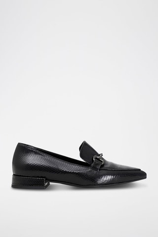 Mocassins em couro 
Preto