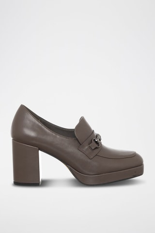 Mocassins de salto - Cinzento-escuro