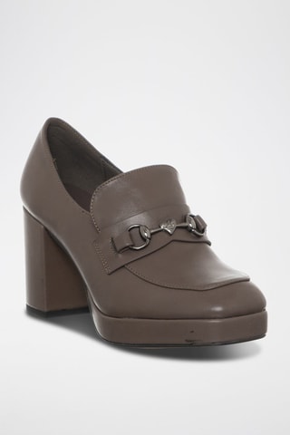 Mocassins de salto - Cinzento-escuro