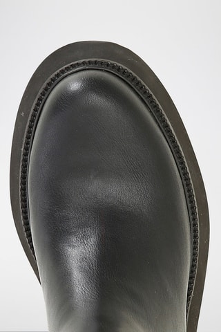Botas acima do joelho em couro Preto