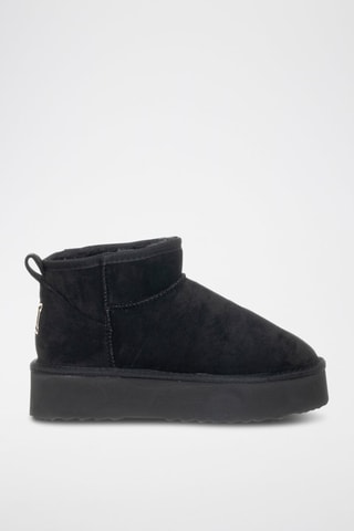 Botins forrados com plataforma - Preto - Laura Biagiotti