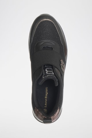 Slip-on com cunha - Preto - Laura Biagiotti