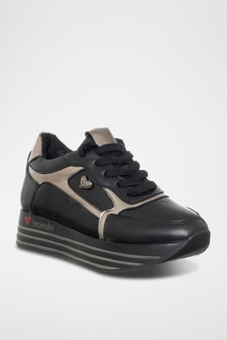 Sapatilhas com plataforma - Preto
