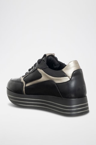 Sapatilhas com plataforma - Preto