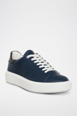 Sneakers em couro Dean - Azul-marinho