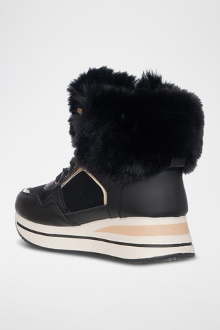 Botins forrados com plataforma - Preto - Laura Biagiotti