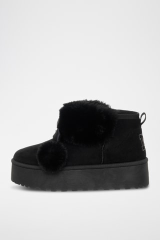 Botins forrados com plataforma - Preto - Laura Biagiotti