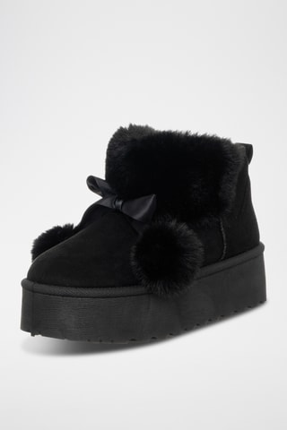 Botins forrados com plataforma - Preto - Laura Biagiotti