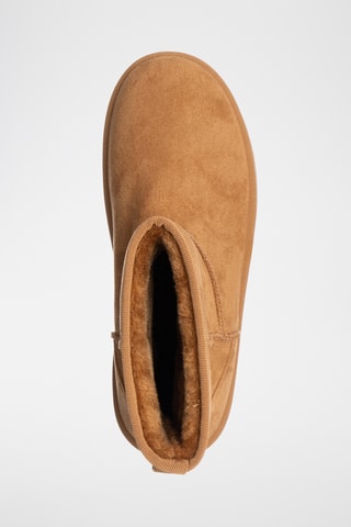Botins forrados com plataforma - Camel - Laura Biagiotti