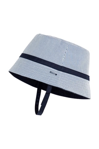 Dubbelzijdig bobhoedje - Marineblauw - Obaïbi -