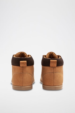 Leren Enkellaarzen Camel - Obaïbi