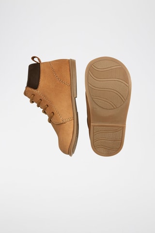 Leren Enkellaarzen Camel - Obaïbi