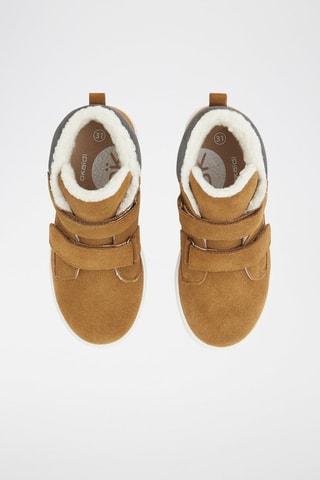 Gevoerde Nubuck Enkellaarzen Camel - Okaïdi