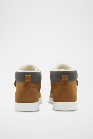 Gevoerde Nubuck Enkellaarzen Camel - Okaïdi
