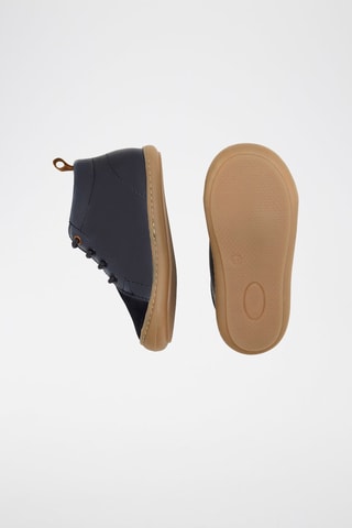 Hoge Leren Sneakers Marineblauw - Obaïbi
