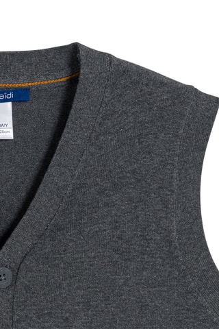 Mouwloos Vest - Gemêleerd Donkergrijs - Okaïdi
