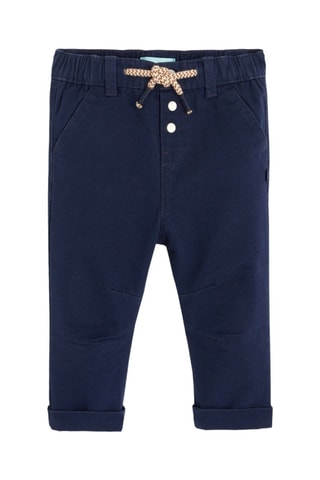 Velours Broek - Marineblauw - Obaïbi