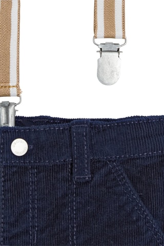 Velours Broek - Marineblauw - Obaïbi