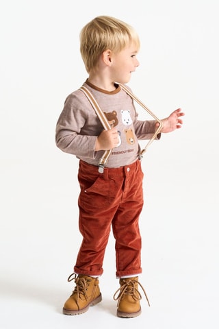 Velours Broek - Oranje - Obaïbi 