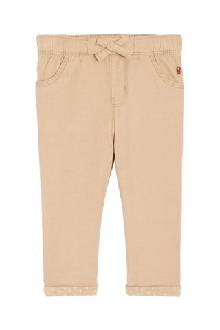 Velours Broek - Beige - Obaïbi
