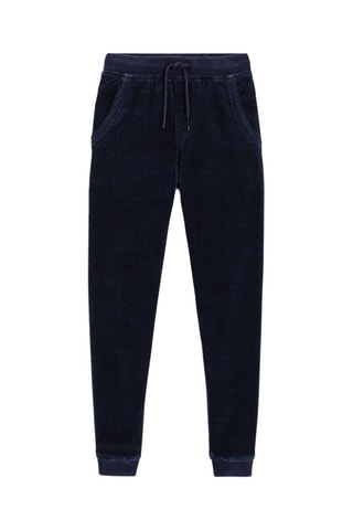Velours Broek - Marineblauw - Okaïdi