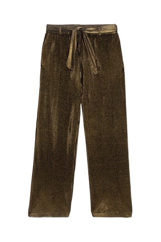 Geplooide Broek - Zwart en Bronskleurig - Okaïdi