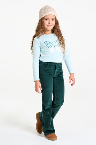Velours Broek - Smaragdgroen - Okaïdi