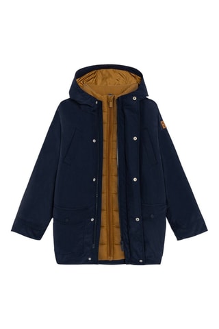 2-in-1 Parka - Marineblauw en Camel - Okaïdi