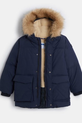Parka met Capuchon - Marineblauw - Okaïdi