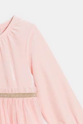 Jurk van 2 Materialen - Roze - Obaïbi