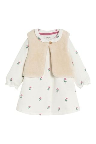 Jurk en Mouwloze Vest - Roze - Obaïbi