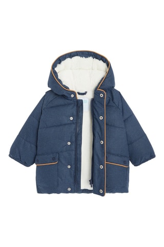 Gewatteerde Jas met Capuchon - Marineblauw - Obaïbi -