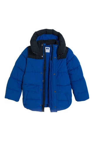 Gewatteerde Jas met Capuchon - Felblauw - Okaïdi