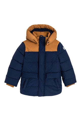 Gewatteerde Jas met Capuchon - Marineblauw - Okaïdi