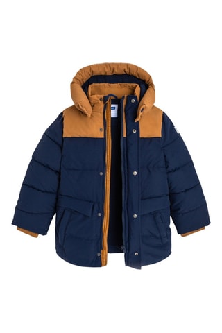 Gewatteerde Jas met Capuchon - Marineblauw - Okaïdi