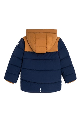 Gewatteerde Jas met Capuchon - Marineblauw - Okaïdi