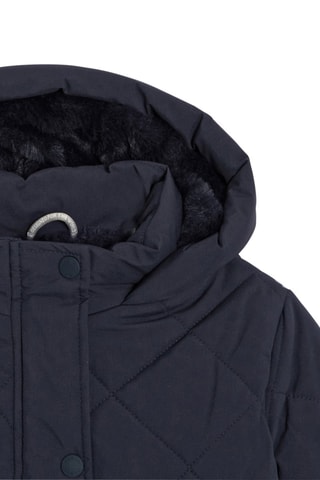 Gewatteerde Jas met Capuchon Marineblauw - Okaïdi