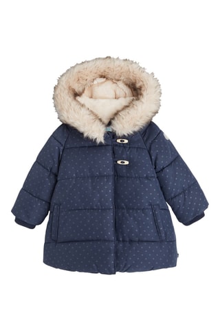 Gewatteerde Jas met Capuchon Blauw - Obaïbi
