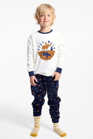 Pyjama - Wit en Marineblauw - Okaïdi