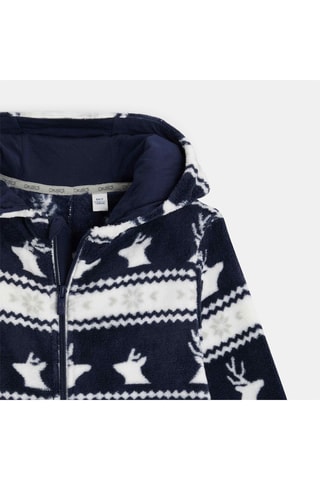 Pyjama met Capuchon Marineblauw en Wit Okaïdi