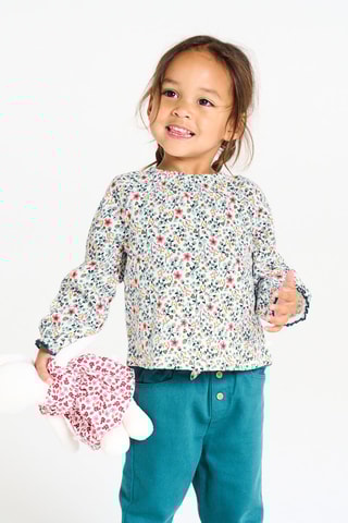 T-shirt - Ecru en Roze - Obaïbi