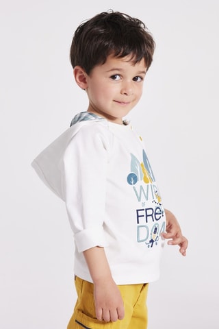 T-shirt met Capuchon - Wit - Obaïbi -