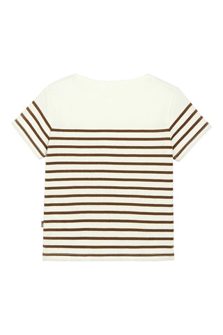 T-shirt Ecru en Camel