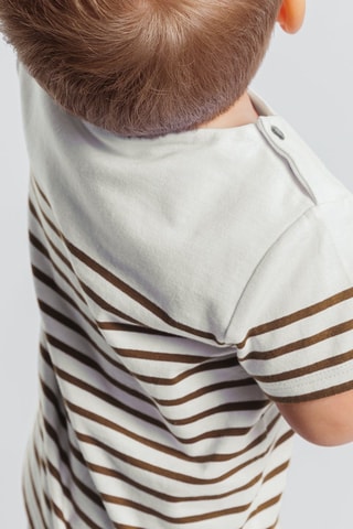 T-shirt Ecru en Camel