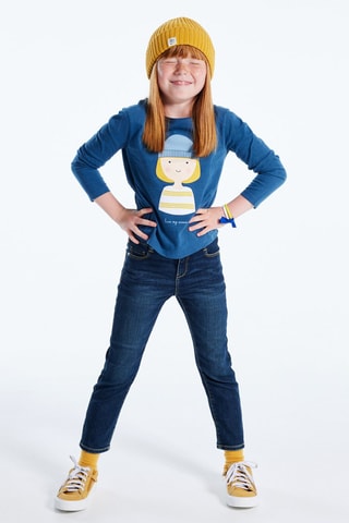 T-shirt. Blauw - Okaïdi