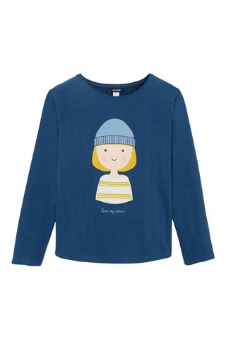 T-shirt. Blauw - Okaïdi