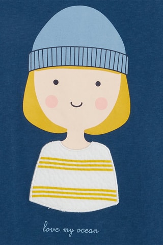 T-shirt. Blauw - Okaïdi