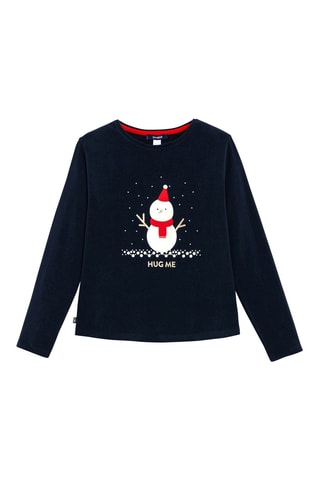 Velours T-shirt Marineblauw - Okaïdi