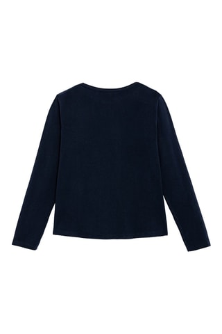 Velours T-shirt Marineblauw - Okaïdi